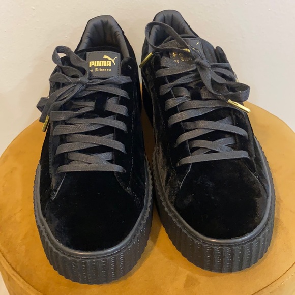 Fenty Puma Black Velvet Sneakers | Size 11 - Picture 3 of 3
